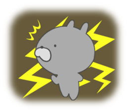 Pink rabbit. sticker #9642298