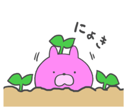Pink rabbit. sticker #9642311