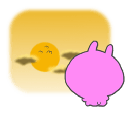 Pink rabbit. sticker #9642320
