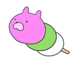 Pink rabbit. sticker #9642324