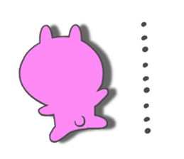 Pink rabbit. sticker #9642326