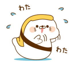 Stinging tongue seal sushi sticker #9642909