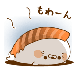 Stinging tongue seal sushi sticker #9642910