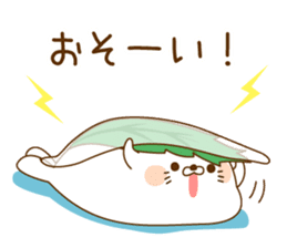 Stinging tongue seal sushi sticker #9642912