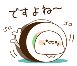 Stinging tongue seal sushi sticker #9642917