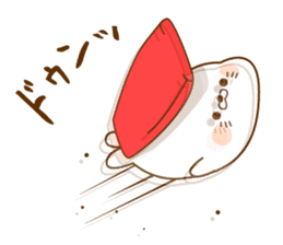 Stinging tongue seal sushi sticker #9642919
