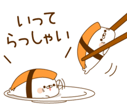 Stinging tongue seal sushi sticker #9642921