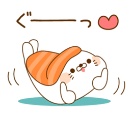 Stinging tongue seal sushi sticker #9642926