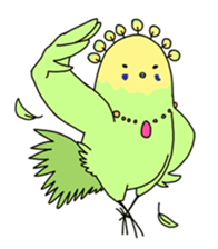 Multicolored little birds sticker #9643087