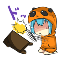 Kawaii Panda Girl sticker #9643217