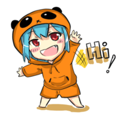 Kawaii Panda Girl sticker #9643223