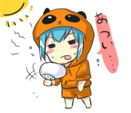 Kawaii Panda Girl sticker #9643224