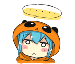 Kawaii Panda Girl sticker #9643225