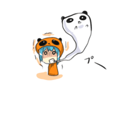 Kawaii Panda Girl sticker #9643235