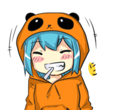 Kawaii Panda Girl sticker #9643239