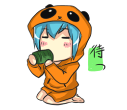 Kawaii Panda Girl sticker #9643246