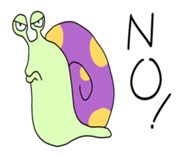 Polka dot snail sticker #9643293