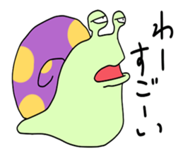 Polka dot snail sticker #9643298