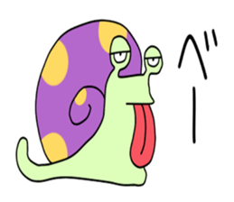 Polka dot snail sticker #9643299