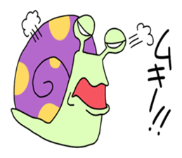 Polka dot snail sticker #9643300