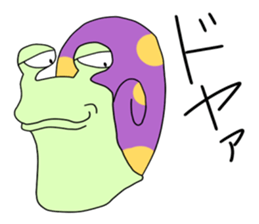 Polka dot snail sticker #9643326