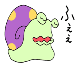 Polka dot snail sticker #9643327