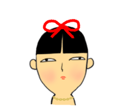 japanese doll(kokeshi). name is natuko. sticker #9643412