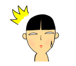 japanese doll(kokeshi). name is natuko. sticker #9643413