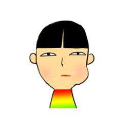 japanese doll(kokeshi). name is natuko. sticker #9643424