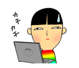 japanese doll(kokeshi). name is natuko. sticker #9643431