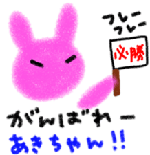 "AKI-chan" only name stamp sticker #9643471