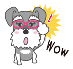 Lovely Dog "Miniature Schnauzer" sticker #9645101