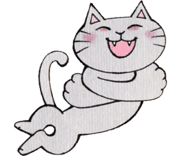 Gray lazy cat 2 sticker #9645128