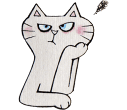 Gray lazy cat 2 sticker #9645131