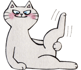 Gray lazy cat 2 sticker #9645132