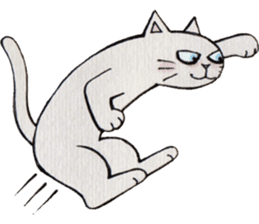 Gray lazy cat 2 sticker #9645133