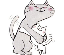 Gray lazy cat 2 sticker #9645134