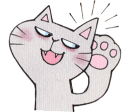 Gray lazy cat 2 sticker #9645137