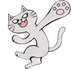 Gray lazy cat 2 sticker #9645138