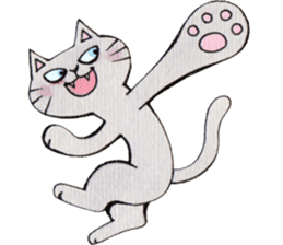 Gray lazy cat 2 sticker #9645138
