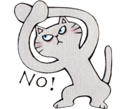 Gray lazy cat 2 sticker #9645141