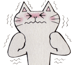 Gray lazy cat 2 sticker #9645143