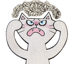 Gray lazy cat 2 sticker #9645147