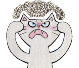 Gray lazy cat 2 sticker #9645147