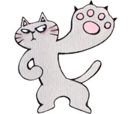 Gray lazy cat 2 sticker #9645148