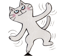 Gray lazy cat 2 sticker #9645149