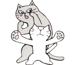Gray lazy cat 2 sticker #9645151