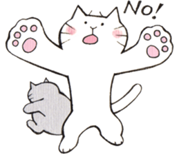 Gray lazy cat 2 sticker #9645155