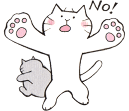 Gray lazy cat 2 sticker #9645155