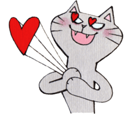 Gray lazy cat 2 sticker #9645156